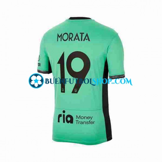 Camiseta de Fútbol Atlético Madrid Alvaro Morata 19 2023-2024 Tercera Equipación Manga Corta Hombre