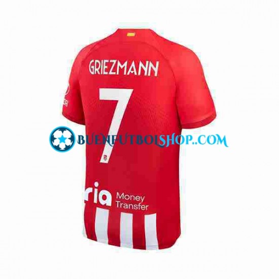 Camiseta de Fútbol Atlético Madrid Antoine Griezmann 7 2023-2024 Primera Equipación Manga Corta Hombre