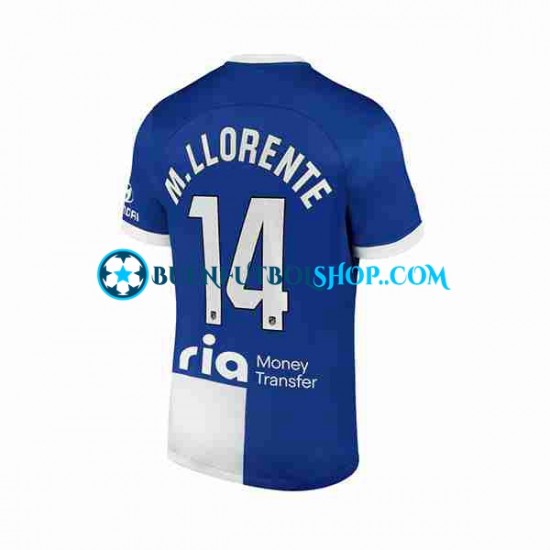 Camiseta de Fútbol Atlético Madrid Marcos Llorente 14 2023-2024 Segunda Equipación Manga Corta Hombre