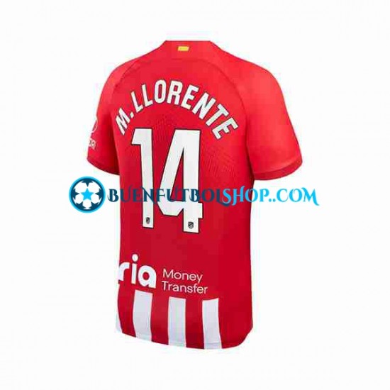 Camiseta de Fútbol Atlético Madrid Marcos Llorente 14 2023-2024 Primera Equipación Manga Corta Hombre