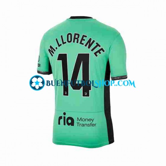 Camiseta de Fútbol Atlético Madrid Marcos Llorente 14 2023-2024 Tercera Equipación Manga Corta Hombre