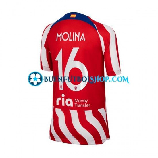 Camiseta de Fútbol Atlético Madrid Nahuel Molina 16 2022-2023 Primera Equipación Manga Corta Hombre