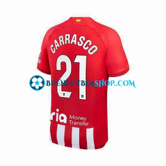 Camiseta de Fútbol Atlético Madrid Yannick Carrasco 21 2023-2024 Primera Equipación Manga Corta Hombre