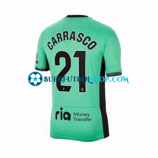 Camiseta de Fútbol Atlético Madrid Yannick Carrasco 21 2023-2024 Tercera Equipación Manga Corta Hombre