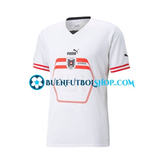 Camiseta de Fútbol Austria 2022 Segunda Equipación Manga Corta Hombre