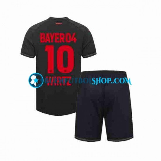 Camiseta de Fútbol Bayer 04 Leverkusen Florian Wirtz 10 2023-2024 Primera Equipación Manga Corta Niño