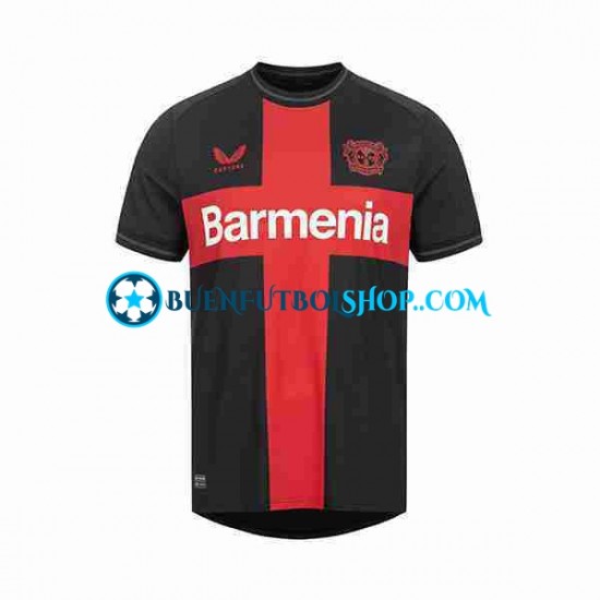 Camiseta de Fútbol Bayer 04 Leverkusen 2023-2024 Primera Equipación Manga Corta Hombre