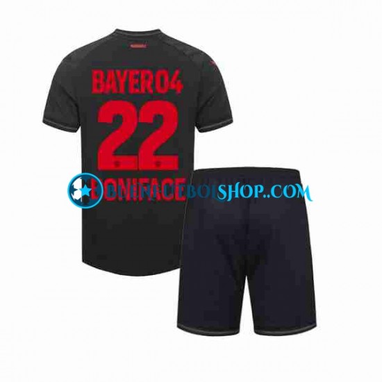 Camiseta de Fútbol Bayer 04 Leverkusen Victor Boniface 22 2023-2024 Primera Equipación Manga Corta Niño