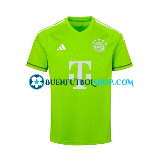 Camiseta de Fútbol Bayern de Múnich Portero 2023-2024 Segunda Equipación Manga Corta Hombre