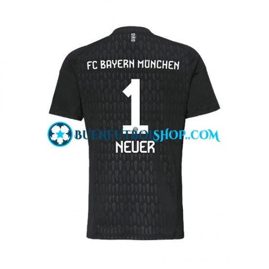 Camiseta de Fútbol Bayern de Múnich Portero Manuel Neuer 1 2023-2024 Primera Equipación Manga Corta Hombre