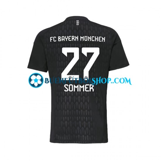 Camiseta de Fútbol Bayern de Múnich Portero Yann Sommer 27 2023-2024 Primera Equipación Manga Corta Hombre