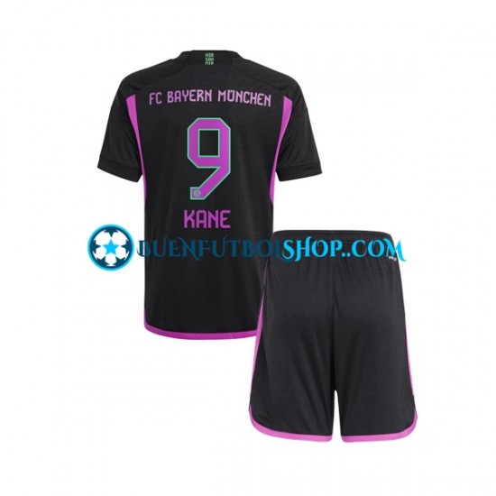 Camiseta de Fútbol Bayern de Múnich Harry Kane 9 2023-2024 Segunda Equipación Manga Corta Niño