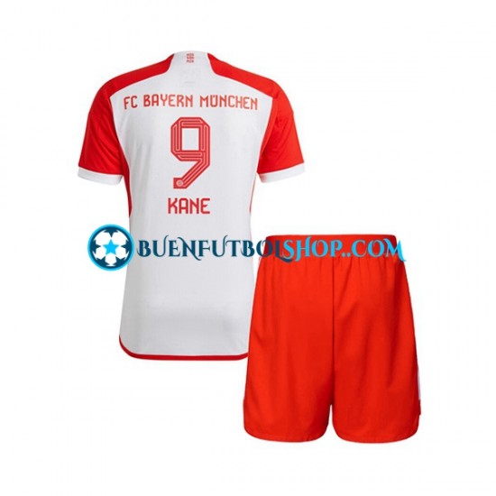 Camiseta de Fútbol Bayern de Múnich Harry Kane 9 2023-2024 Primera Equipación Manga Corta Niño