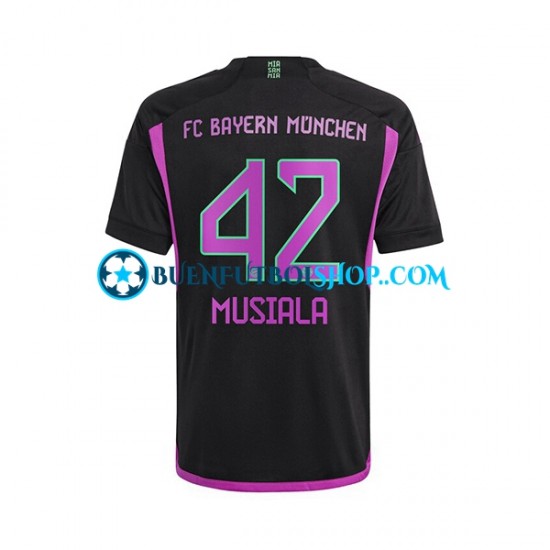 Camiseta de Fútbol Bayern de Múnich Jamal Musiala 42 2023-2024 Segunda Equipación Manga Corta Hombre