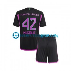 Camiseta de Fútbol Bayern de Múnich Jamal Musiala 42 2023-2024 Segunda Equipación Manga Corta Niño