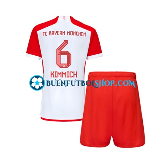 Camiseta de Fútbol Bayern de Múnich Joshua Kimmich 6 2023-2024 Primera Equipación Manga Corta Niño