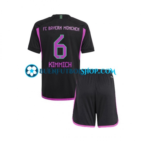 Camiseta de Fútbol Bayern de Múnich Kimmich 6 2023-2024 Segunda Equipación Manga Corta Niño