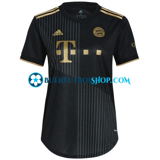 Camiseta de Fútbol Bayern de Múnich 2021-2022 Segunda Equipación Manga Corta para Mujer