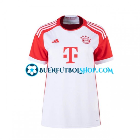 Camiseta de Fútbol Bayern de Múnich 2023-2024 Primera Equipación Manga Corta para Mujer