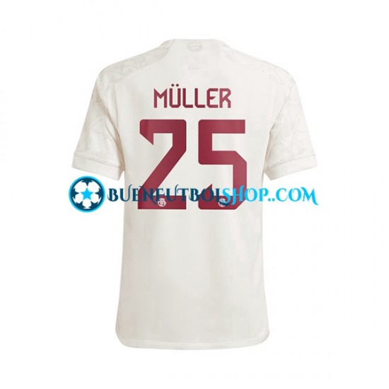 Camiseta de Fútbol Bayern de Múnich Thomas Muller 25 2023-2024 Tercera Equipación Manga Corta Hombre