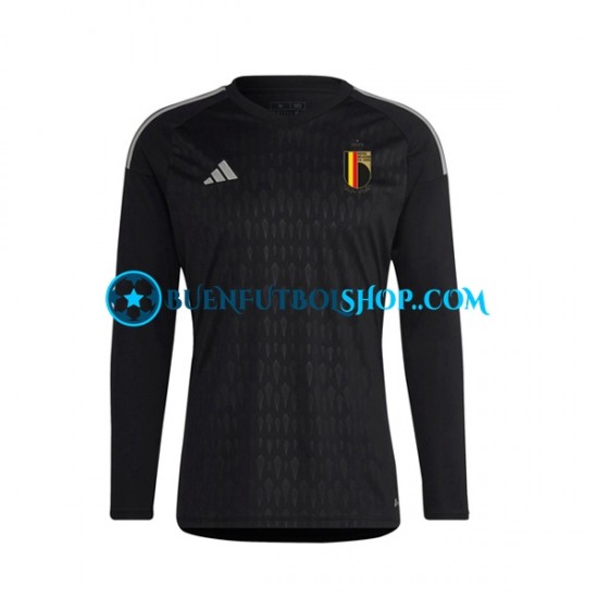 Camiseta de Fútbol Bélgica Portero 2022 Segunda Equipación Manga Larga Hombre