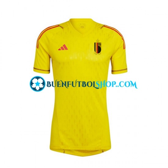 Camiseta de Fútbol Bélgica Portero World Cup 2022 Segunda Equipación Manga Corta Hombre