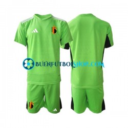 Camiseta de Fútbol Bélgica Portero 2022 Primera Equipación Manga Corta Niño