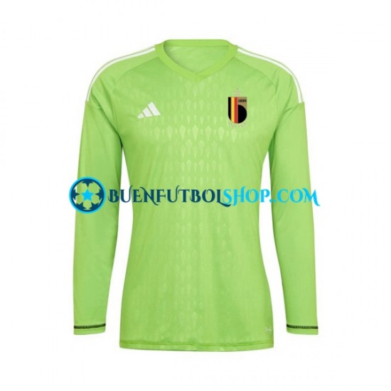 Camiseta de Fútbol Bélgica Portero 2022 Primera Equipación Manga Larga Hombre