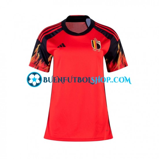 Camiseta de Fútbol Bélgica World Cup 2022 Primera Equipación Manga Corta para Mujer