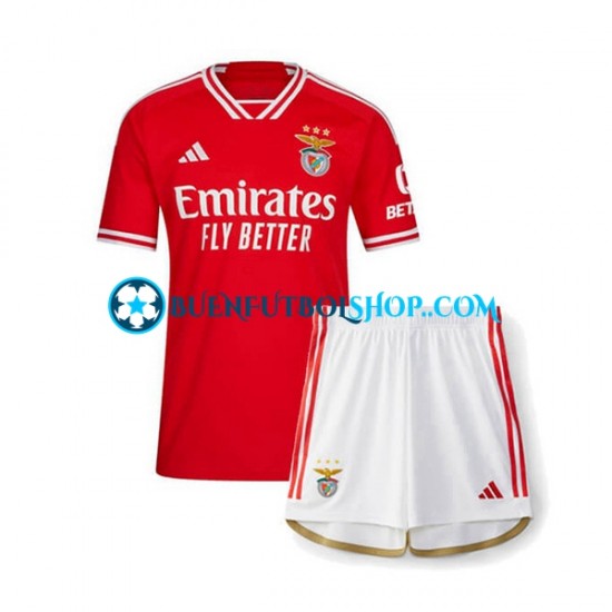 Camiseta de Fútbol Benfica 2023-2024 Primera Equipación Manga Corta Niño