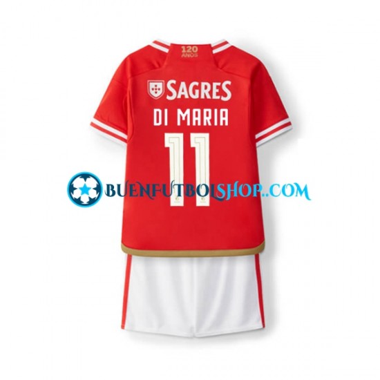 Camiseta de Fútbol Benfica Di Maria 11 2023-2024 Primera Equipación Manga Corta Niño