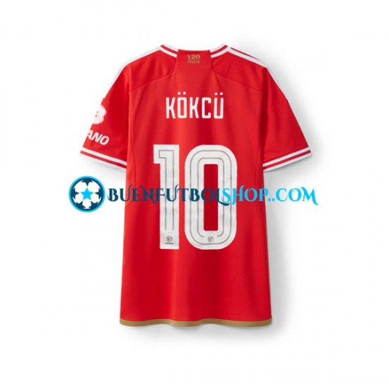 Camiseta de Fútbol Benfica Orkun Kokcu 10 2023-2024 Primera Equipación Manga Corta Hombre