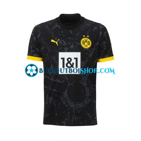 Camiseta de Fútbol Borussia Dortmund 2023-2024 Segunda Equipación Manga Corta Hombre