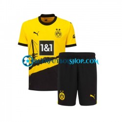 Camiseta de Fútbol Borussia Dortmund 2023-2024 Primera Equipación Manga Corta Niño