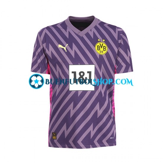 Camiseta de Fútbol Borussia Dortmund Portero 2023-2024 Primera Equipación Manga Corta Hombre