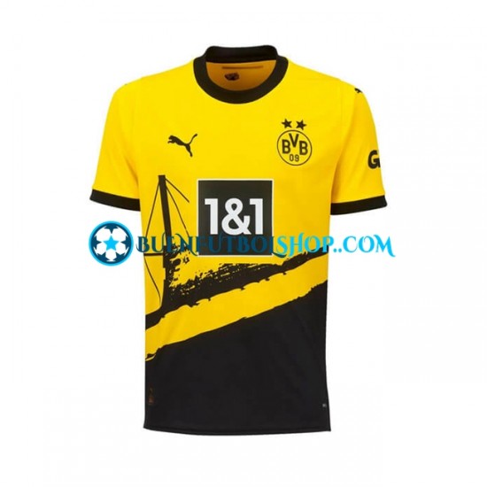 Camiseta de Fútbol Borussia Dortmund 2023-2024 Primera Equipación Manga Corta Hombre