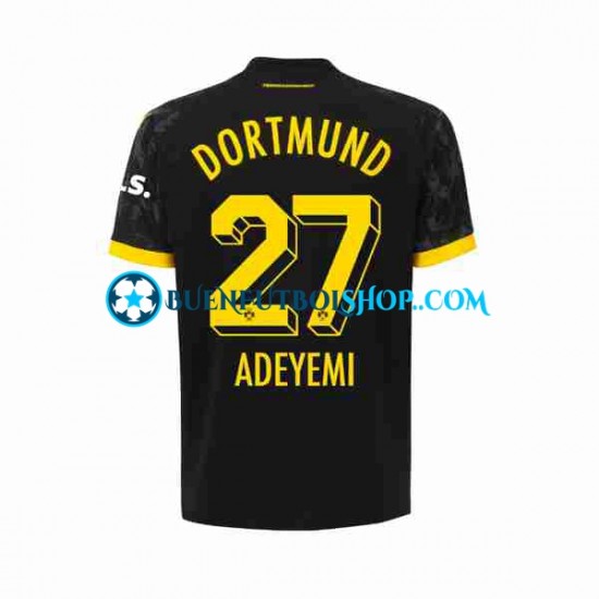 Camiseta de Fútbol Borussia Dortmund Karim Adeyemi 27 2023-2024 Segunda Equipación Manga Corta Hombre