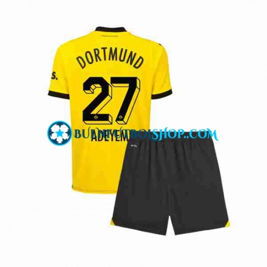 Camiseta de Fútbol Borussia Dortmund Karim Adeyemi 27 2023-2024 Primera Equipación Manga Corta Niño