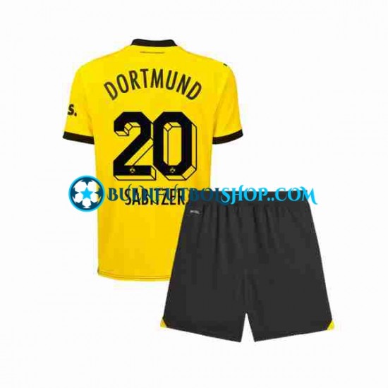 Camiseta de Fútbol Borussia Dortmund Marcel Sabitzer 20 2023-2024 Primera Equipación Manga Corta Niño