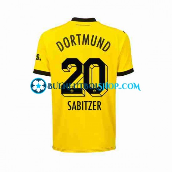 Camiseta de Fútbol Borussia Dortmund Marcel Sabitzer 20 2023-2024 Primera Equipación Manga Corta Hombre