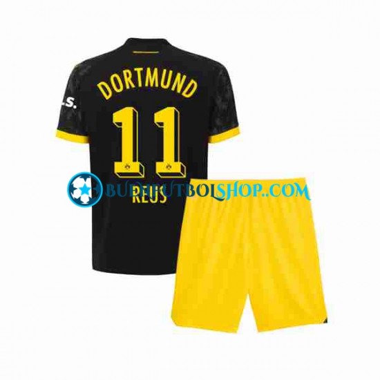 Camiseta de Fútbol Borussia Dortmund Marco Reus 11 2023-2024 Segunda Equipación Manga Corta Niño