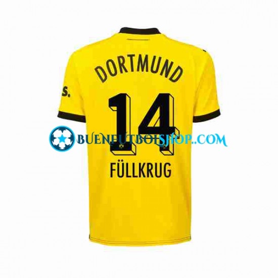 Camiseta de Fútbol Borussia Dortmund Niclas Fullkrug 14 2023-2024 Primera Equipación Manga Corta Hombre