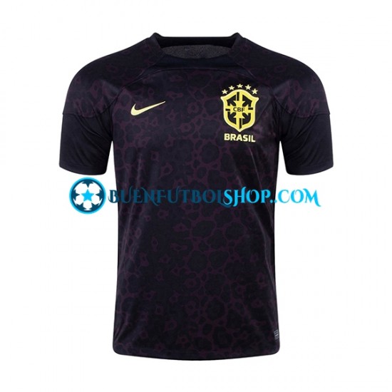 Camiseta de Fútbol Brasil Portero World Cup 2022 Primera Equipación Manga Corta Hombre