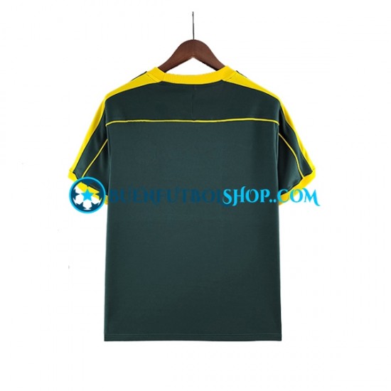 Camiseta de Fútbol Brasil Portero Retro 1998 Segunda Equipación Manga Corta Hombre