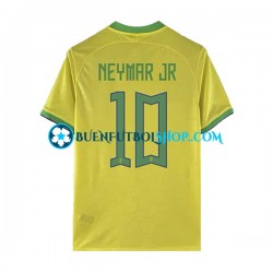 Camiseta de Fútbol Brasil Neymar JR 10 World Cup 2022 Primera Equipación Manga Corta Hombre