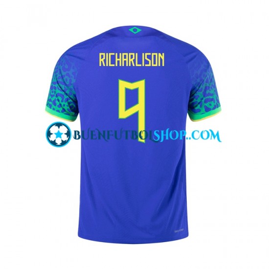 Camiseta de Fútbol Brasil RICHARLISON 9 2022 Segunda Equipación Manga Corta Hombre