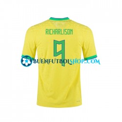 Camiseta de Fútbol Brasil RICHARLISON 9 2022 Primera Equipación Manga Corta Hombre Camiseta de Fútbol Brasil RICHARLISON 9 2022 Primera Equipación Manga Corta Hombre
