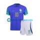 Camiseta de Fútbol Brasil Ronaldinho 10 World Cup 2022 Segunda Equipación Manga Corta Niño