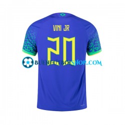 Camiseta de Fútbol Brasil Vinicius Junior 20 World Cup 2022 Segunda Equipación Manga Corta Hombre