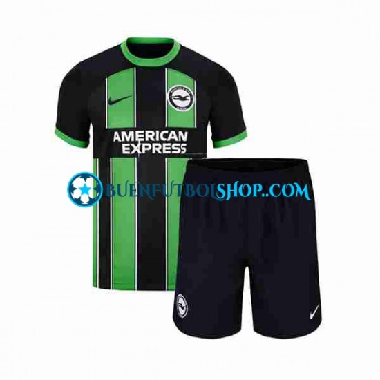 Camiseta de Fútbol Brighton Hove Albion 2023-2024 Segunda Equipación Manga Corta Niño